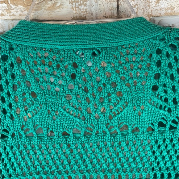 Liz Claiborne Open Weave Button Front Cardigan - Picture 6 of 8